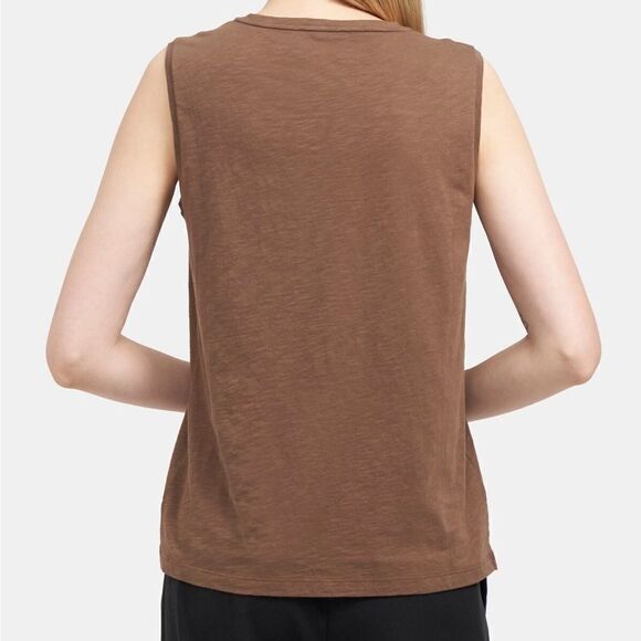 NWT Theory Slub Knit Sleeveless Cotton Top - Picture 6 of 11